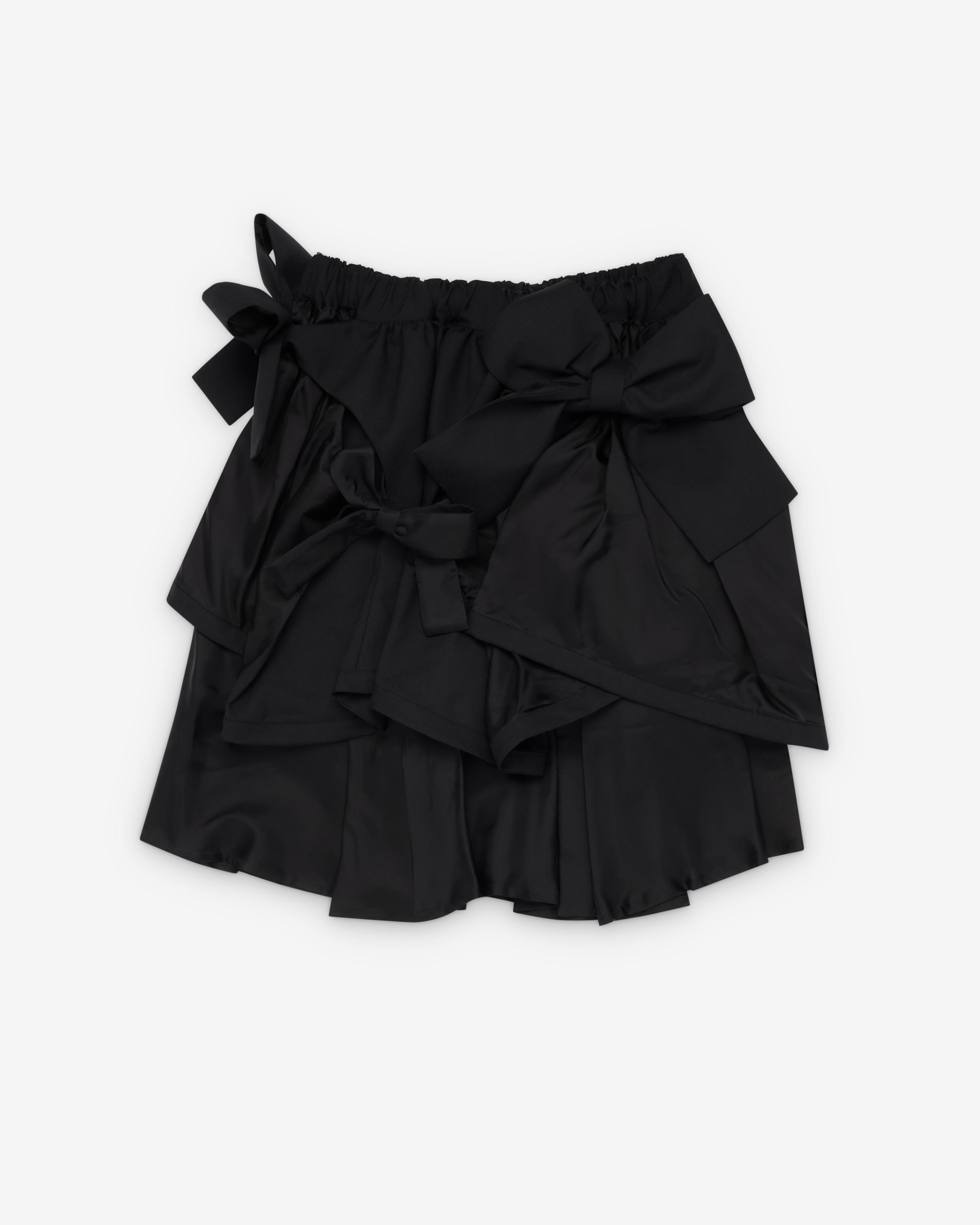 Noir Kei Ninomiya - Women's Bow Skirt - (Black) by NOIR KEI NINOMIYA