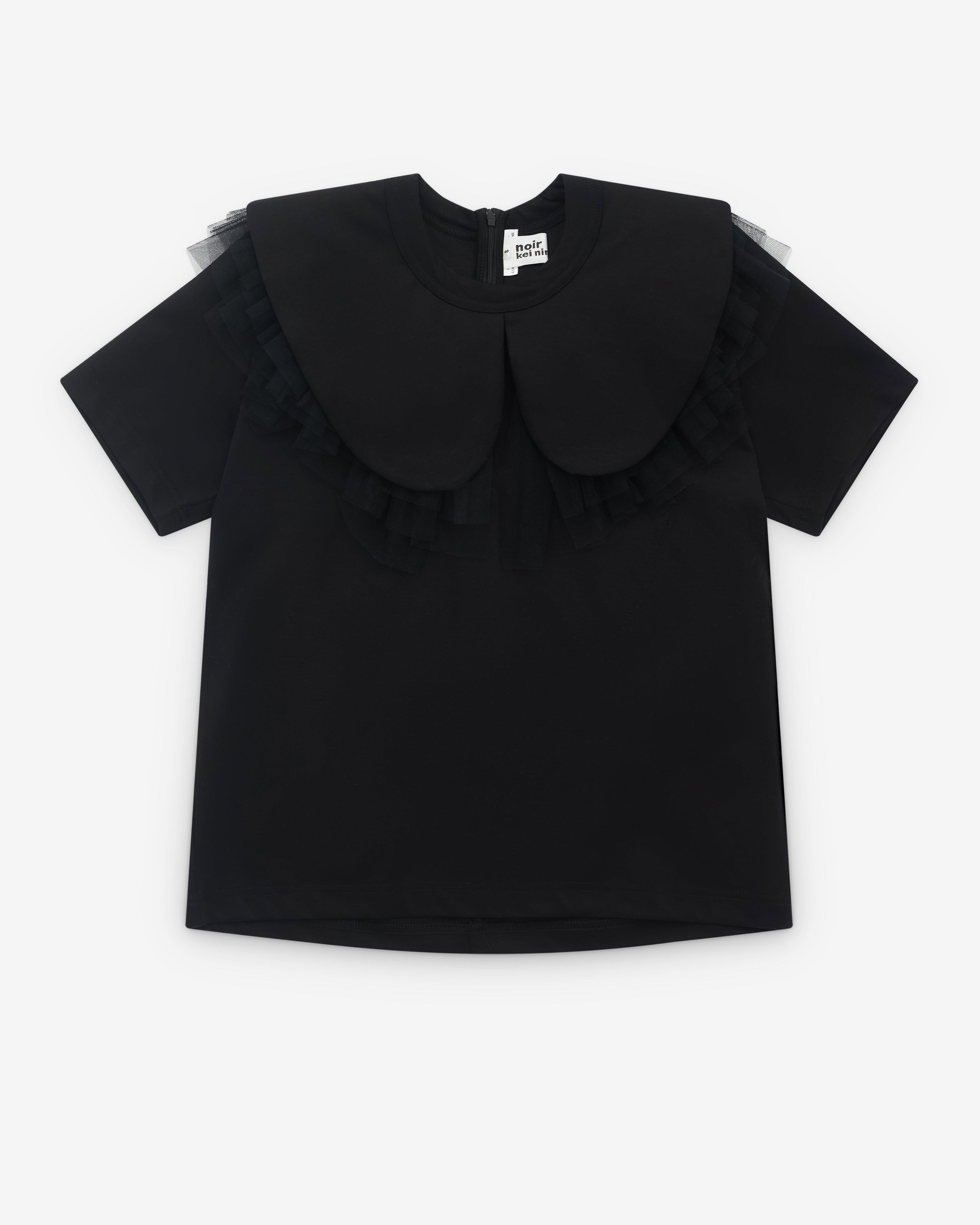 Noir Kei Ninomiya - Women’s Collared T-Shirt - (Black) by NOIR KEI NINOMIYA