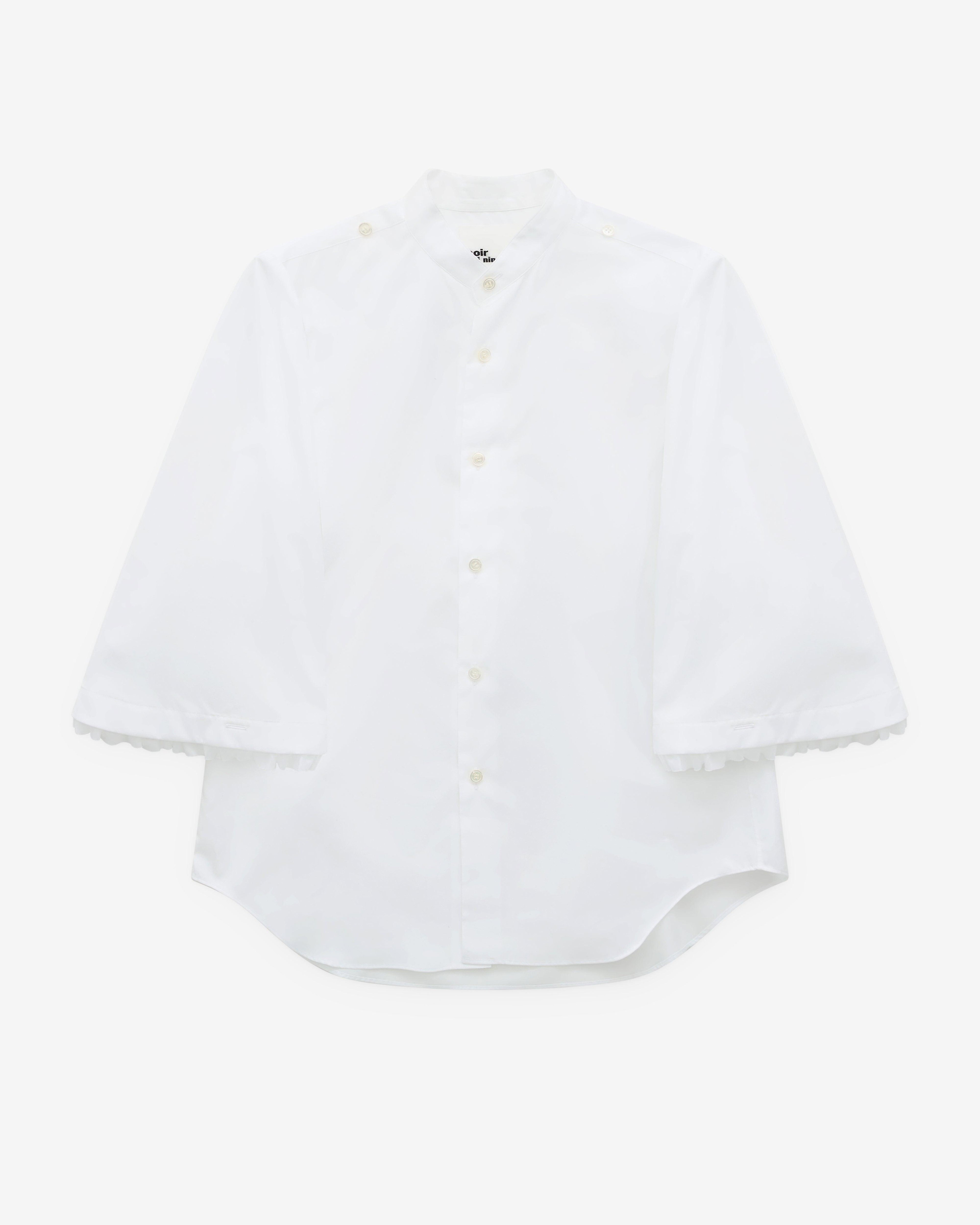 Noir Kei Ninomiya - Women’s Collarless Blouse - (White) by NOIR KEI NINOMIYA