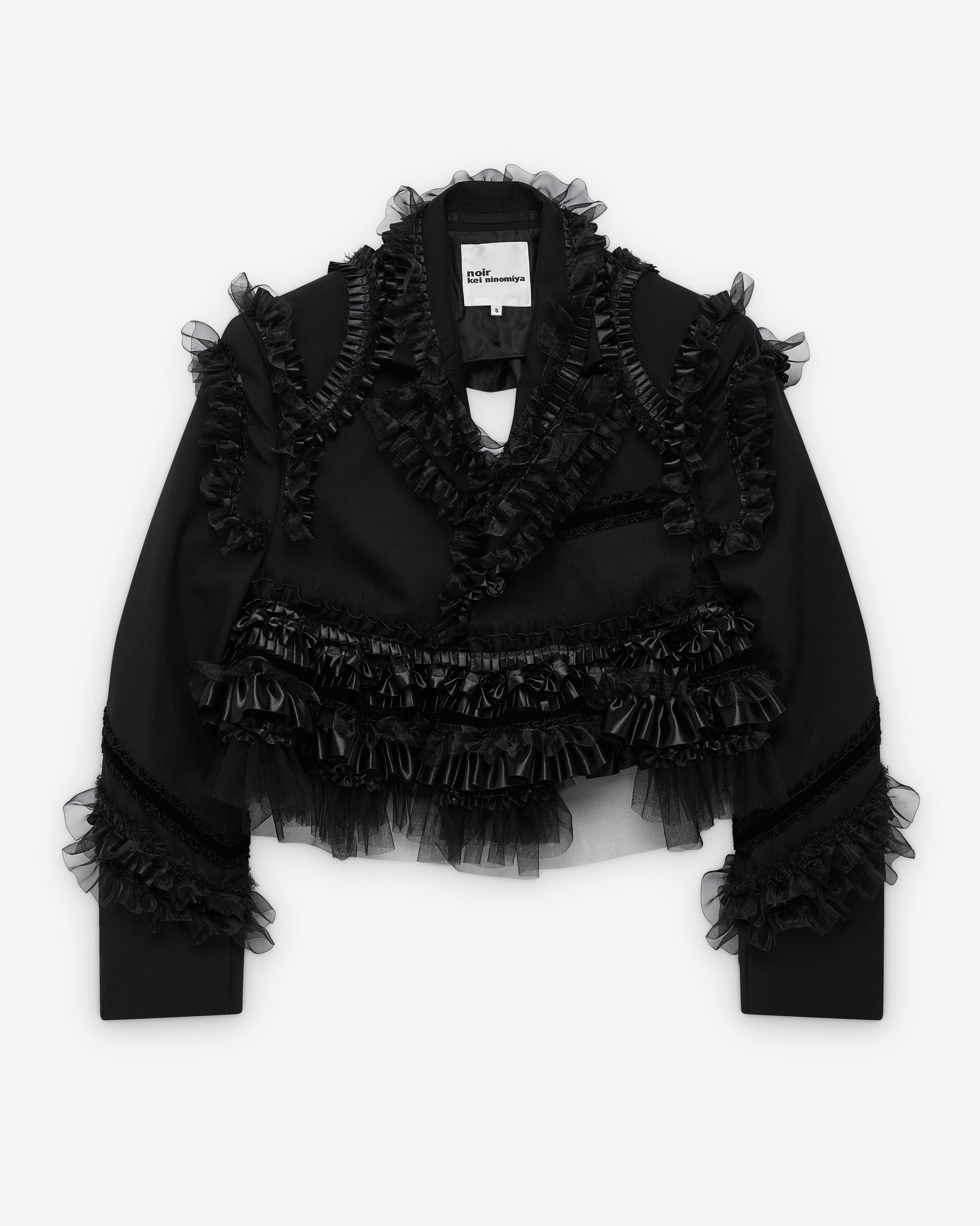 Noir Kei Ninomiya - Women's Cropped Tulle Blazer - (Black) by NOIR KEI NINOMIYA