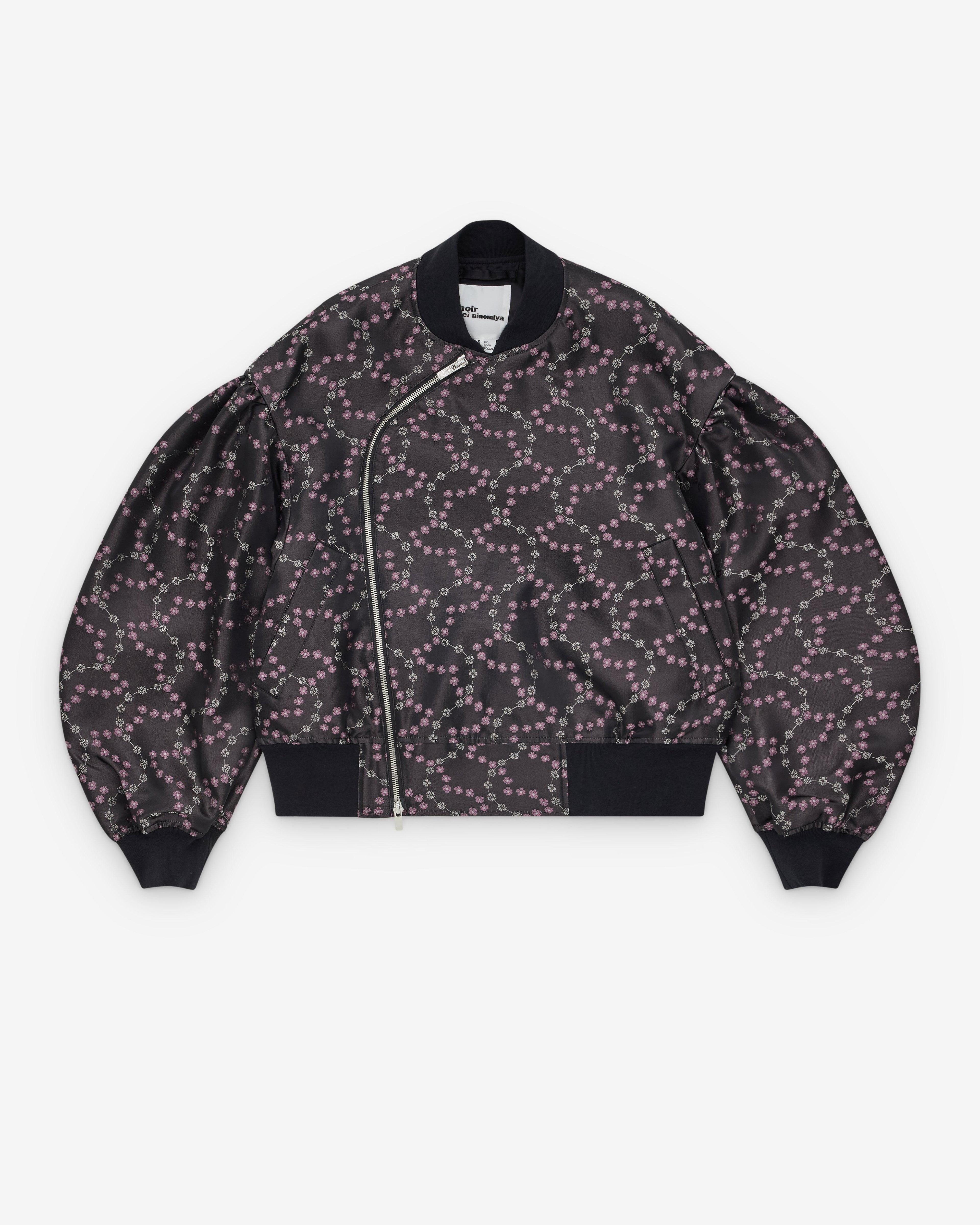 Noir Kei Ninomiya - Women’s Floral Bomber Jacket - (Black) by NOIR KEI NINOMIYA