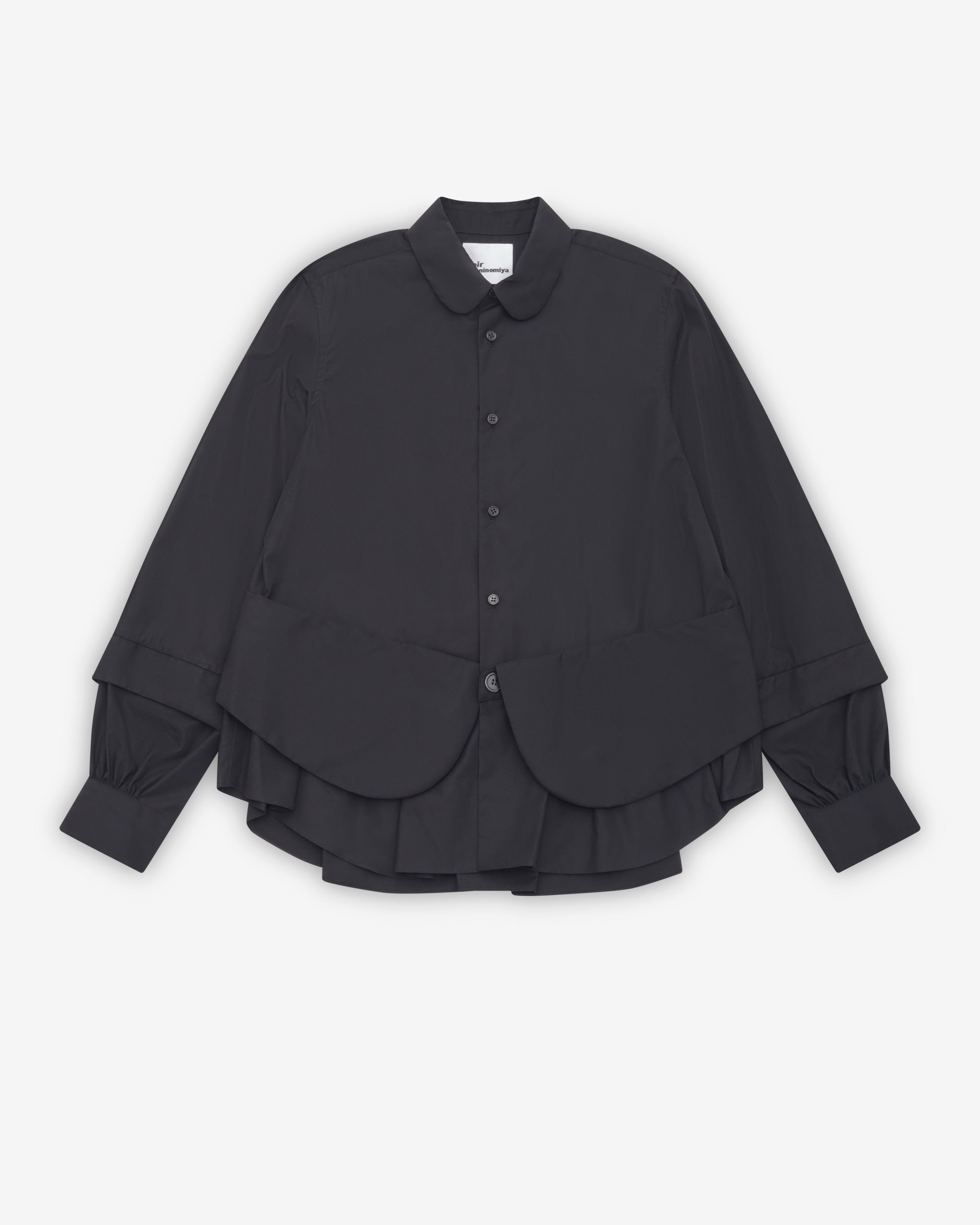Noir Kei Ninomiya - Women's Ls Blouse With Front Flap - (Black) by NOIR KEI NINOMIYA