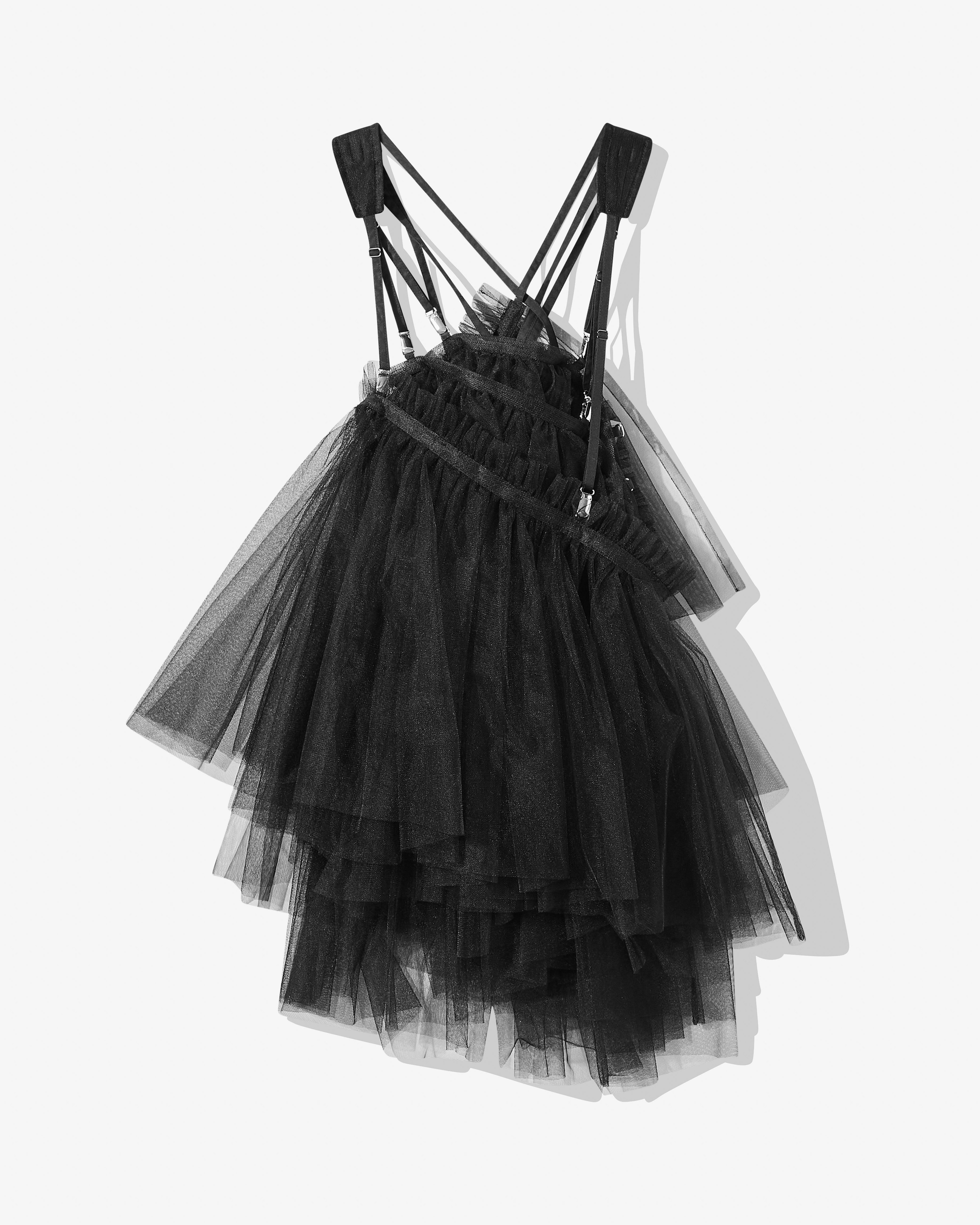 Noir Kei Ninomiya - Women’s Nylon Tulle Skirt Pinafore - (Black) by NOIR KEI NINOMIYA
