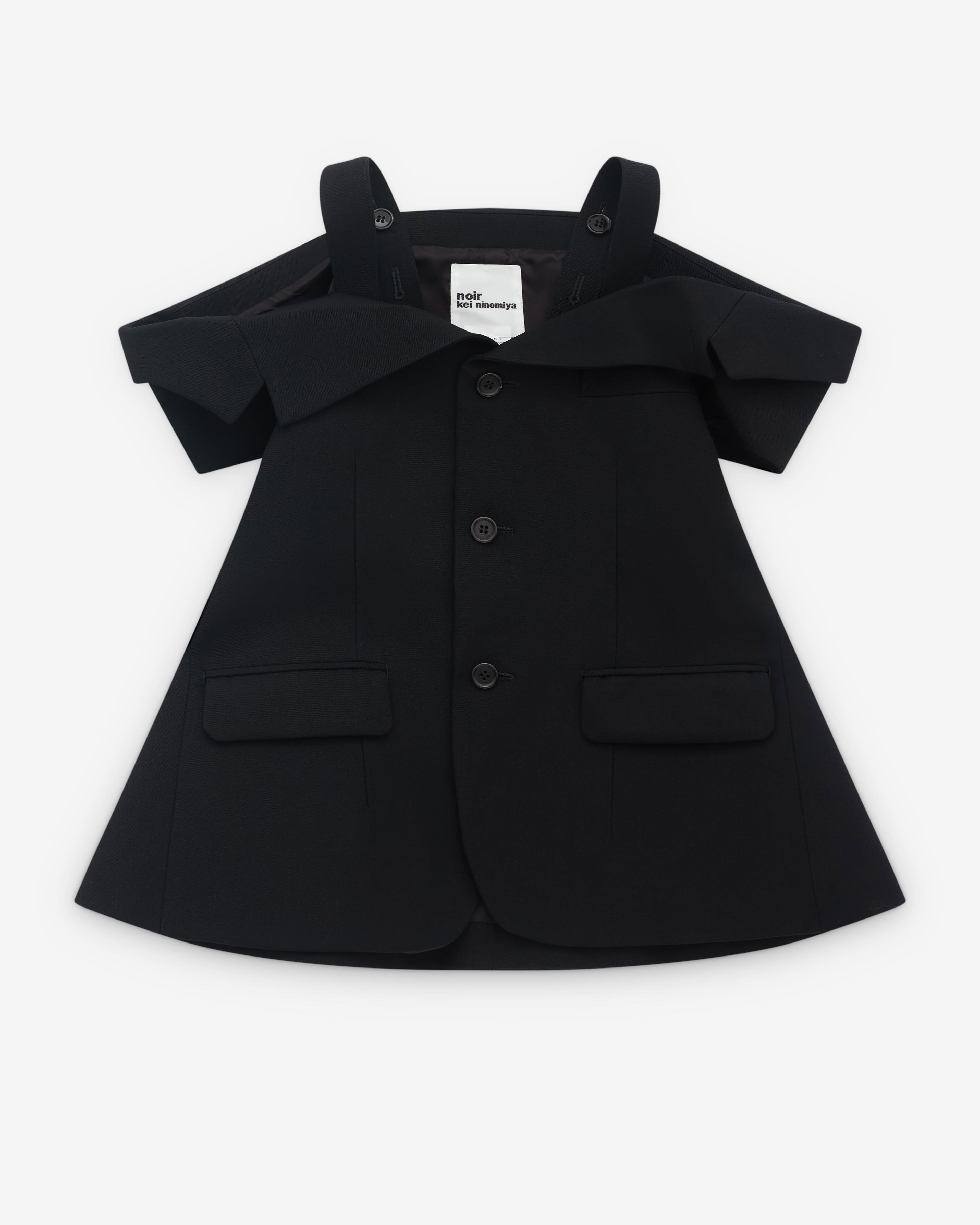 Noir Kei Ninomiya - Women’s Off-Shoulder Blazer - (Black) by NOIR KEI NINOMIYA