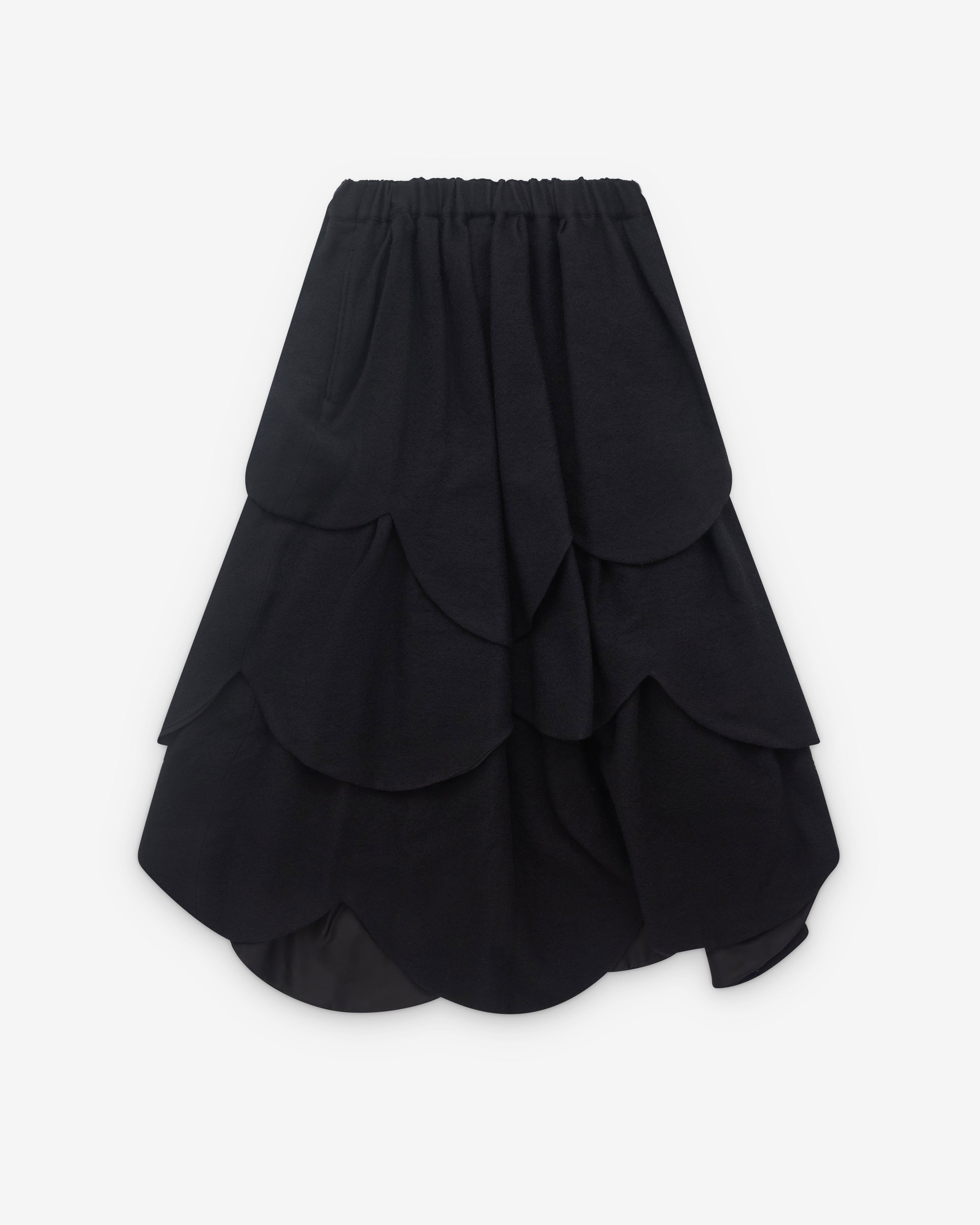 Noir Kei Ninomiya - Women’s Petal Wool Skirt - (Black) by NOIR KEI NINOMIYA