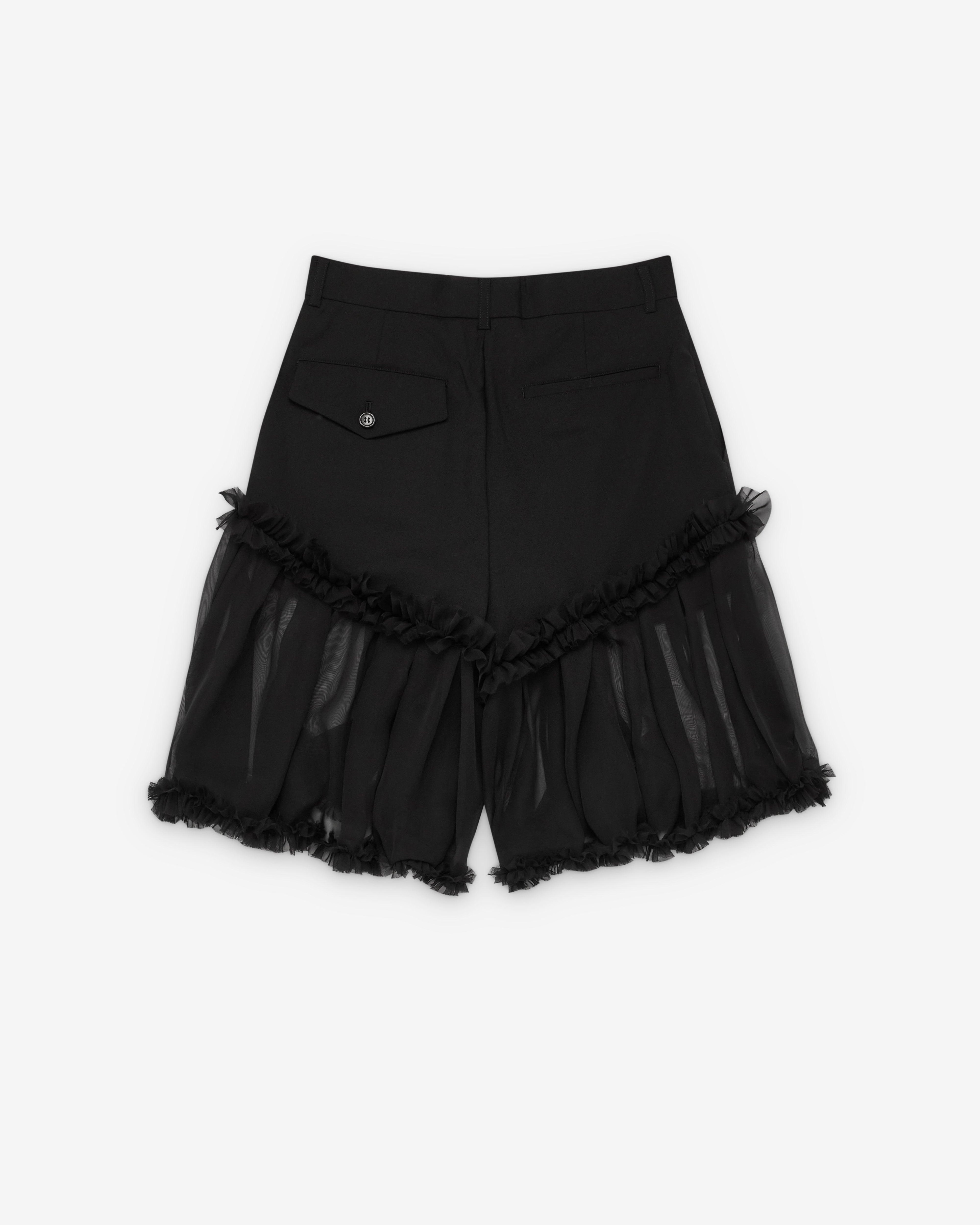 Noir Kei Ninomiya - Women's Pleated Tulle Shorts - (Black) by NOIR KEI NINOMIYA
