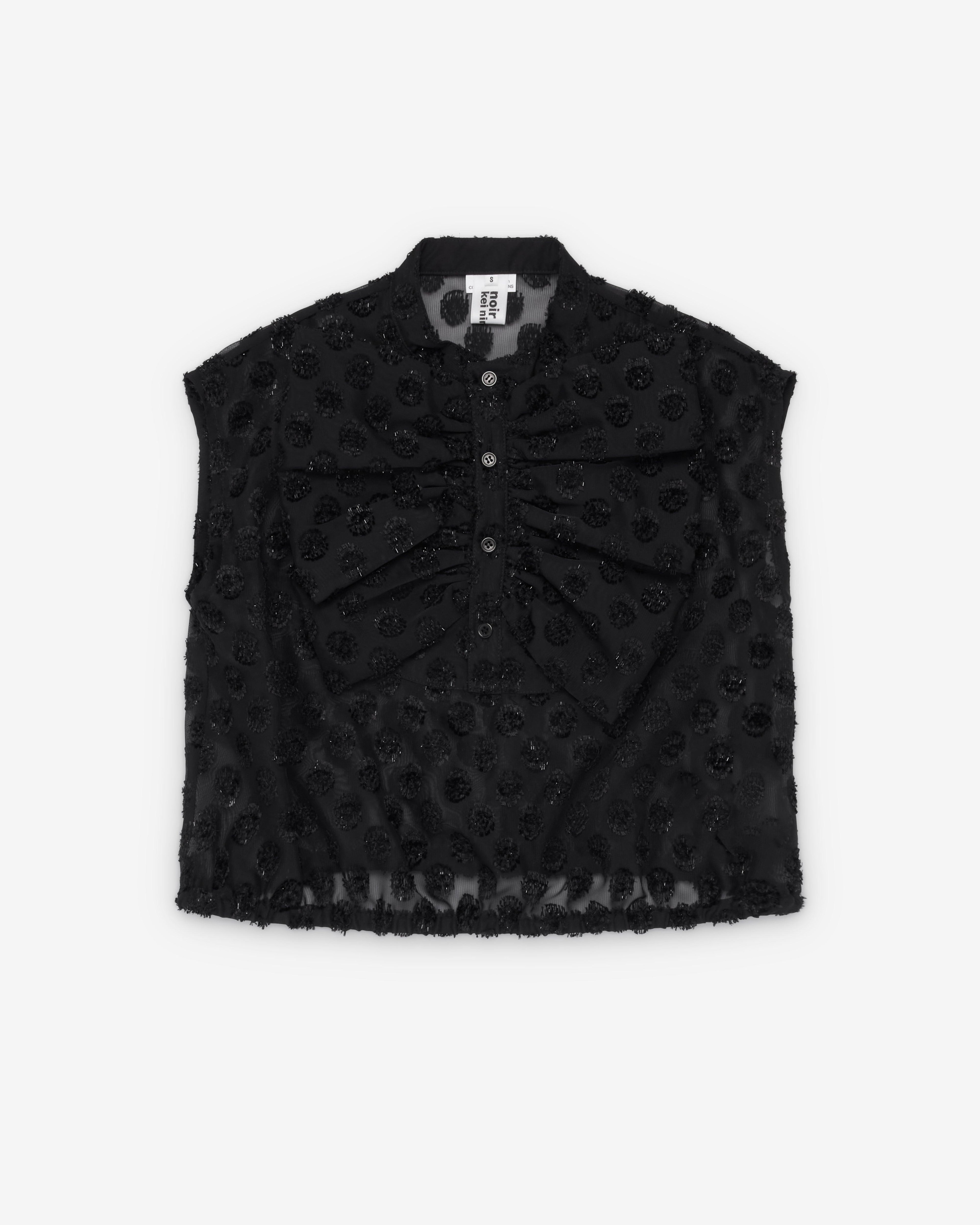 Noir Kei Ninomiya - Women's Polka Dot Georgette Blouse - (Black) by NOIR KEI NINOMIYA