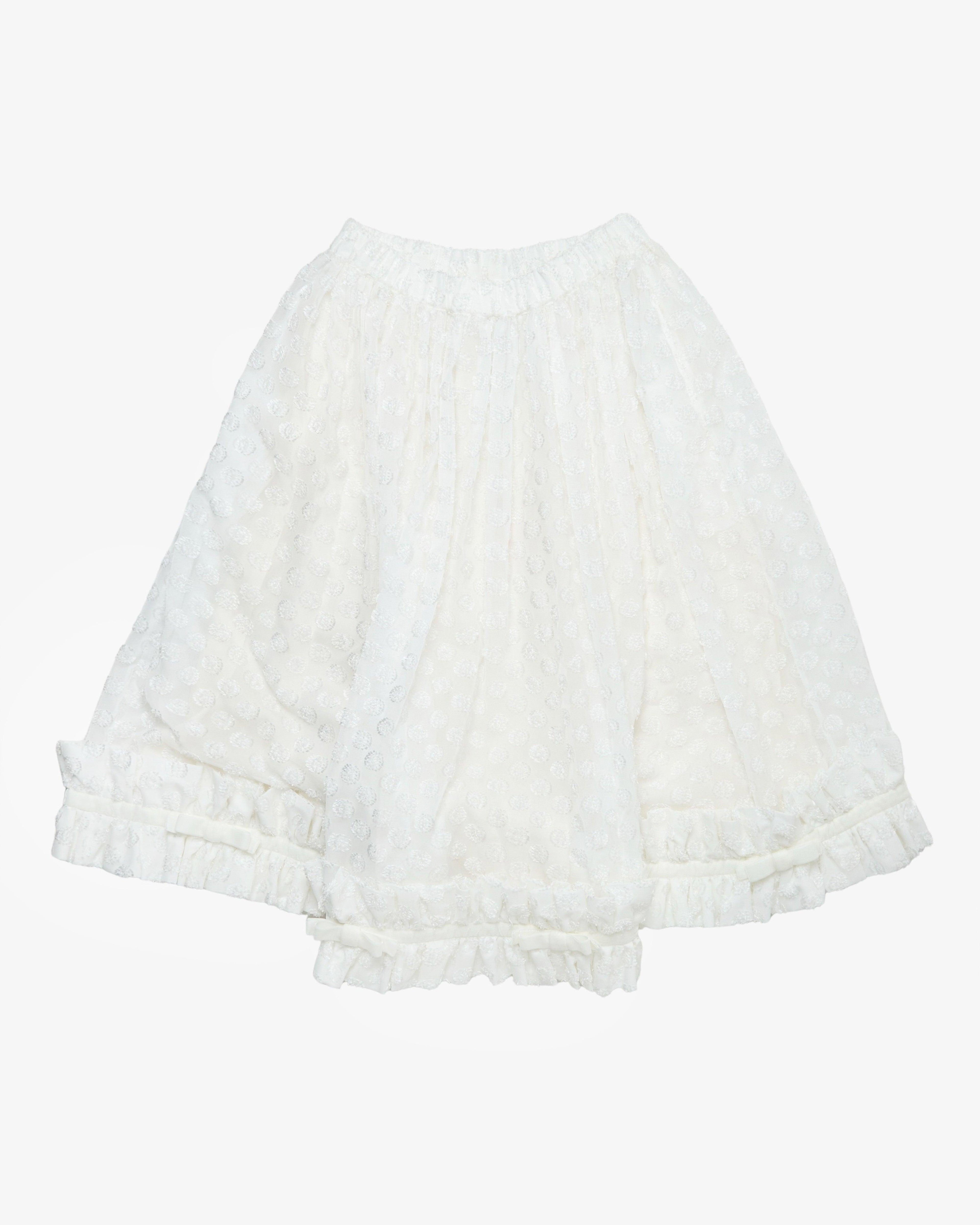 Noir Kei Ninomiya - Women's Polka Dots Pattern Cut Jacquard Georgette - (White) by NOIR KEI NINOMIYA