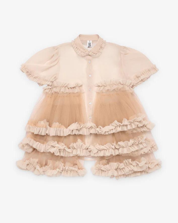 Noir Kei Ninomiya - Women's Polyester Georgette - (Beige) by NOIR KEI NINOMIYA