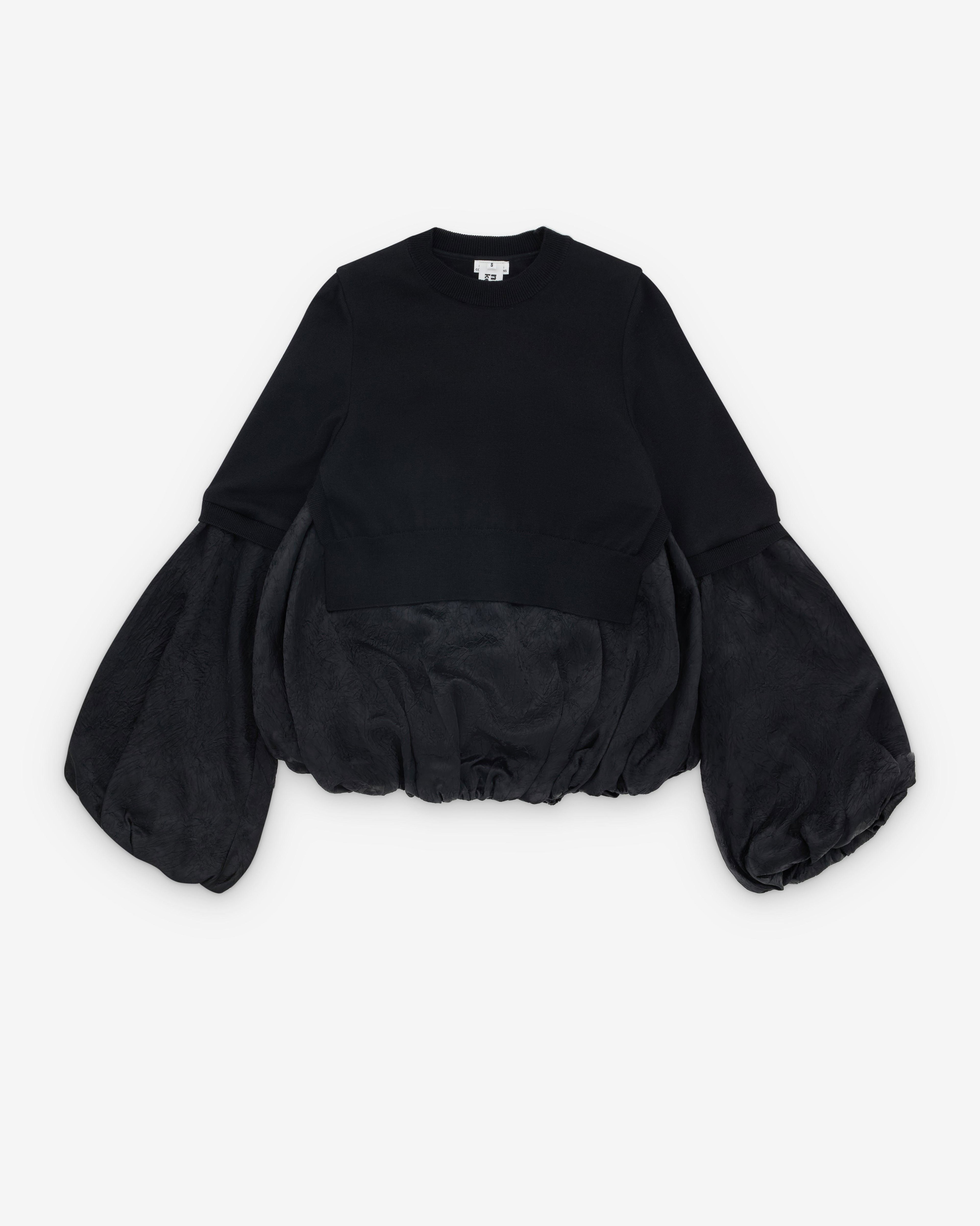 Noir Kei Ninomiya - Women’s Puff Hem Sweater - (Black) by NOIR KEI NINOMIYA