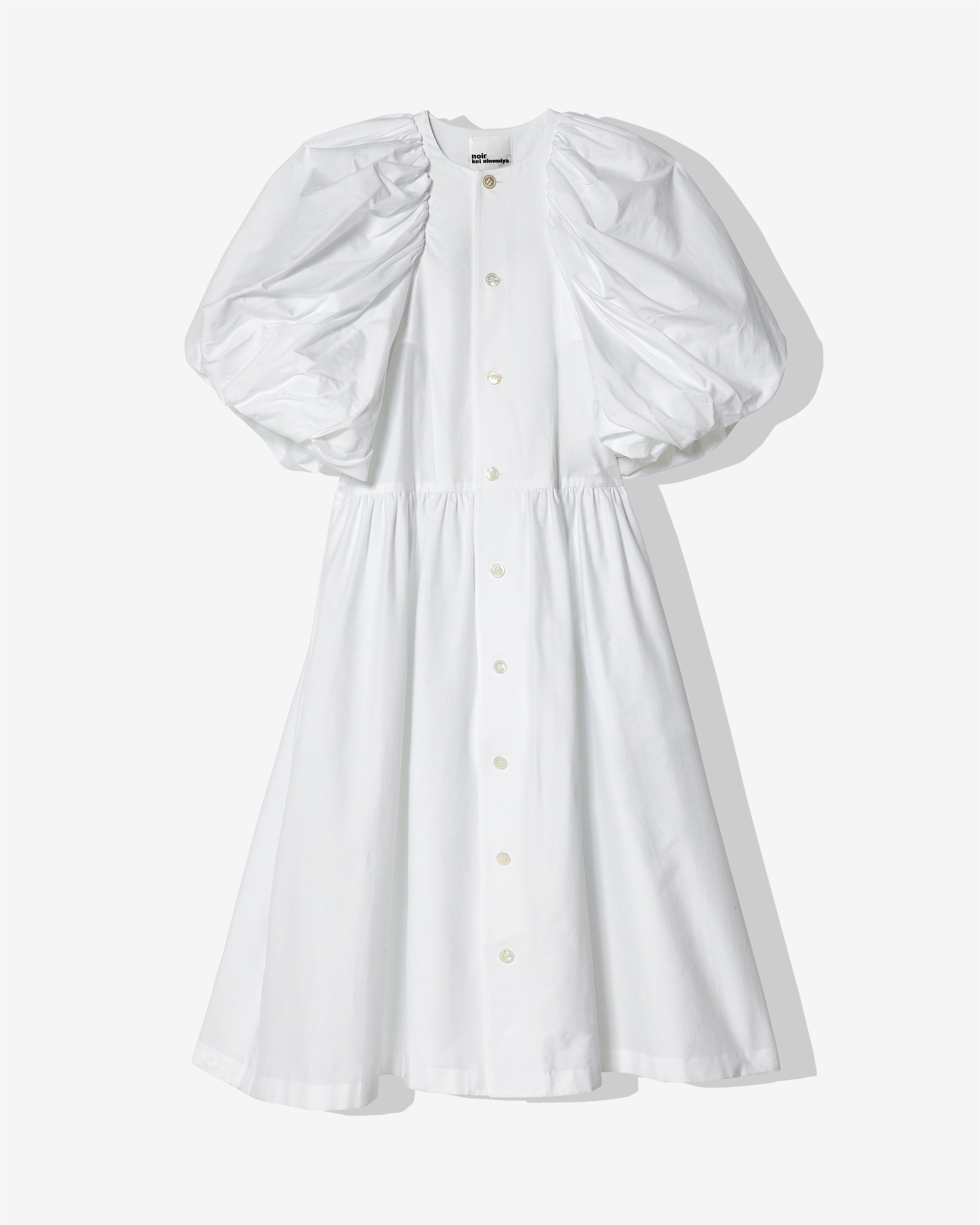 Noir Kei Ninomiya - Women's Puff Sleeve Dress - (White) by NOIR KEI NINOMIYA