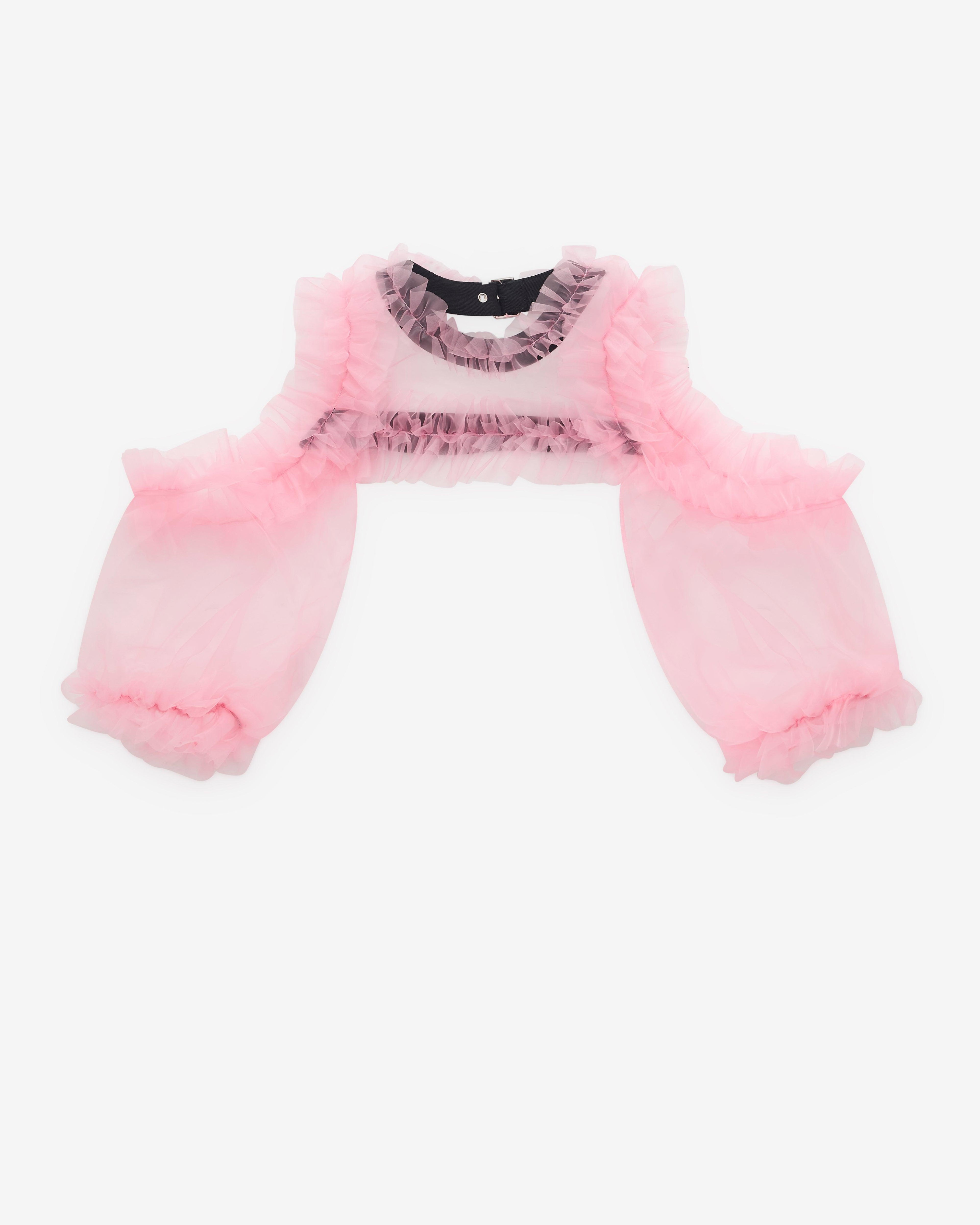 Noir Kei Ninomiya - Women’s Ruffle Sleeve Harness - (Pink/Black) by NOIR KEI NINOMIYA