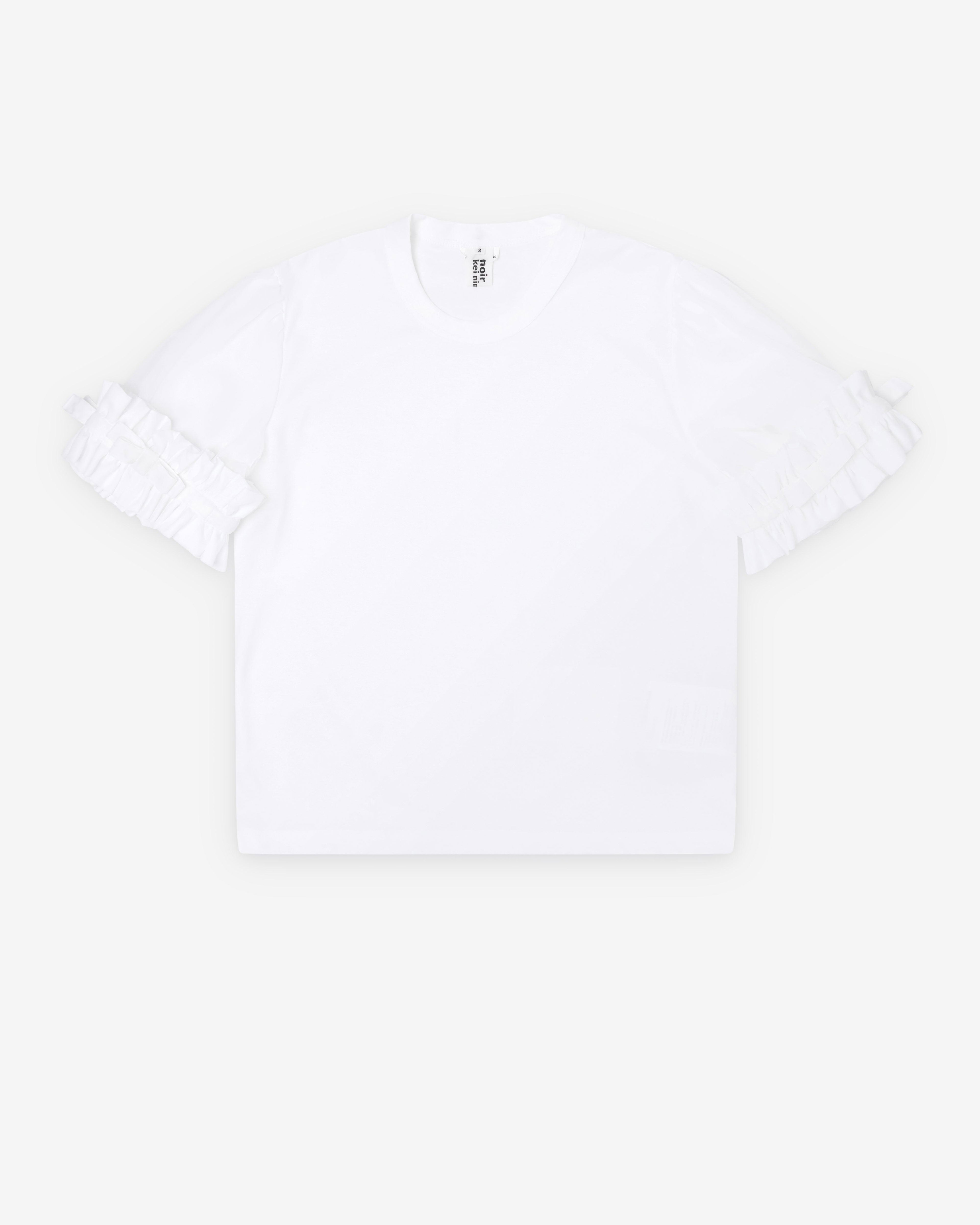 Noir Kei Ninomiya - Women's Ruffle Sleeve T-Shirt - (White) by NOIR KEI NINOMIYA