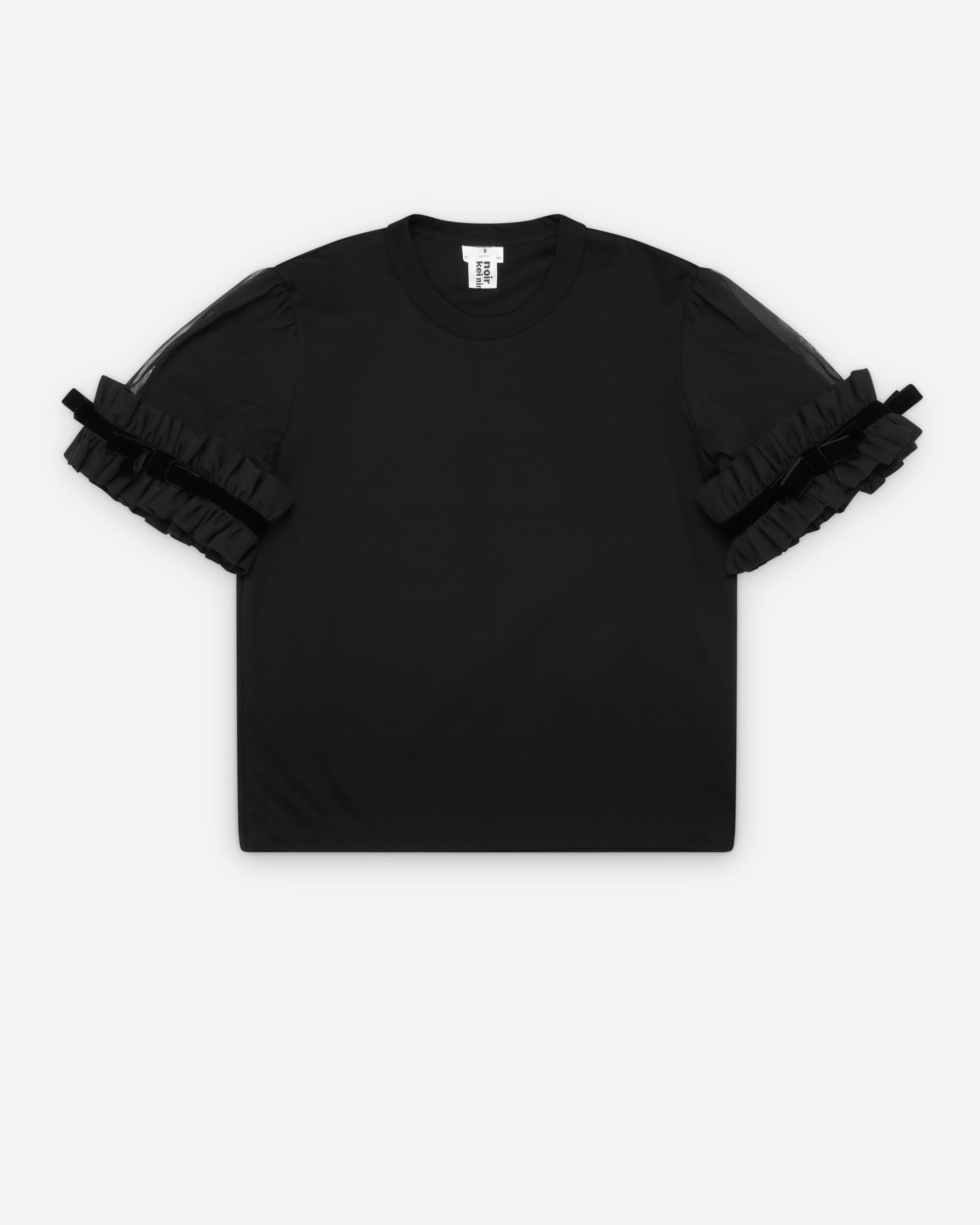 Noir Kei Ninomiya - Women's Ruffle T-Shirt - (Black) by NOIR KEI NINOMIYA