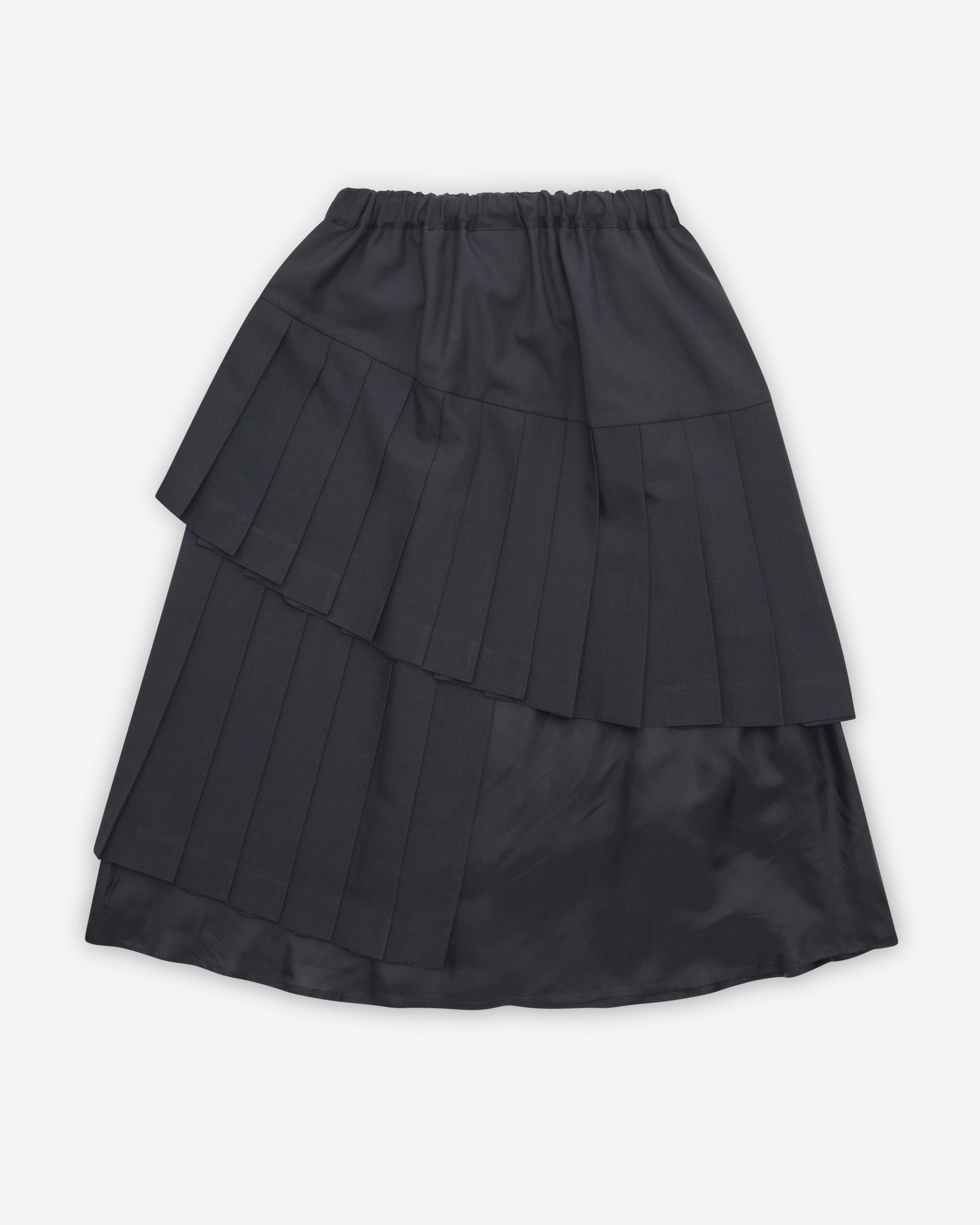 Noir Kei Ninomiya - Women's Tiered Pleated Skirt - (Black) by NOIR KEI NINOMIYA