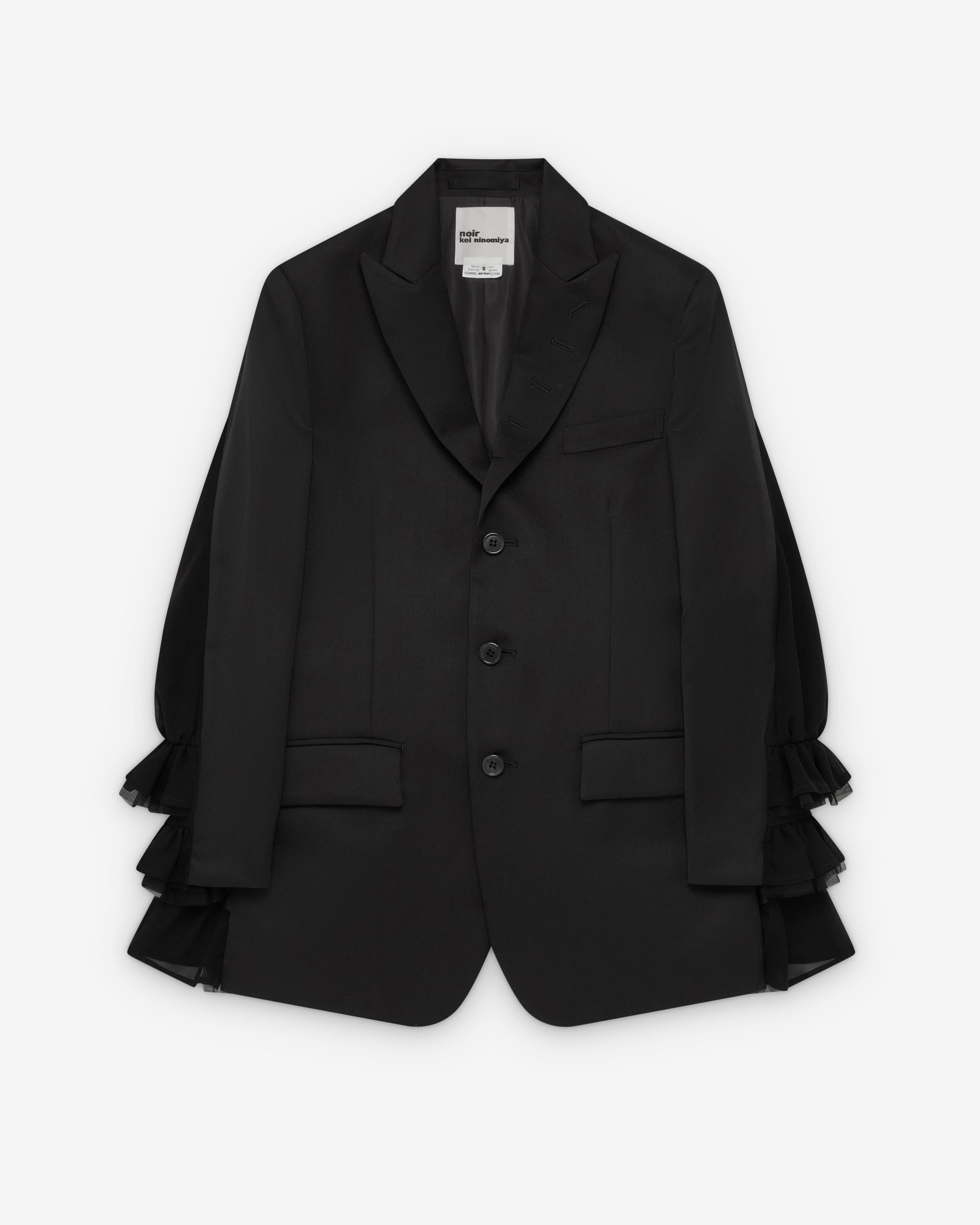Noir Kei Ninomiya - Women's Tulle Overlay Blazer - (Black) by NOIR KEI NINOMIYA