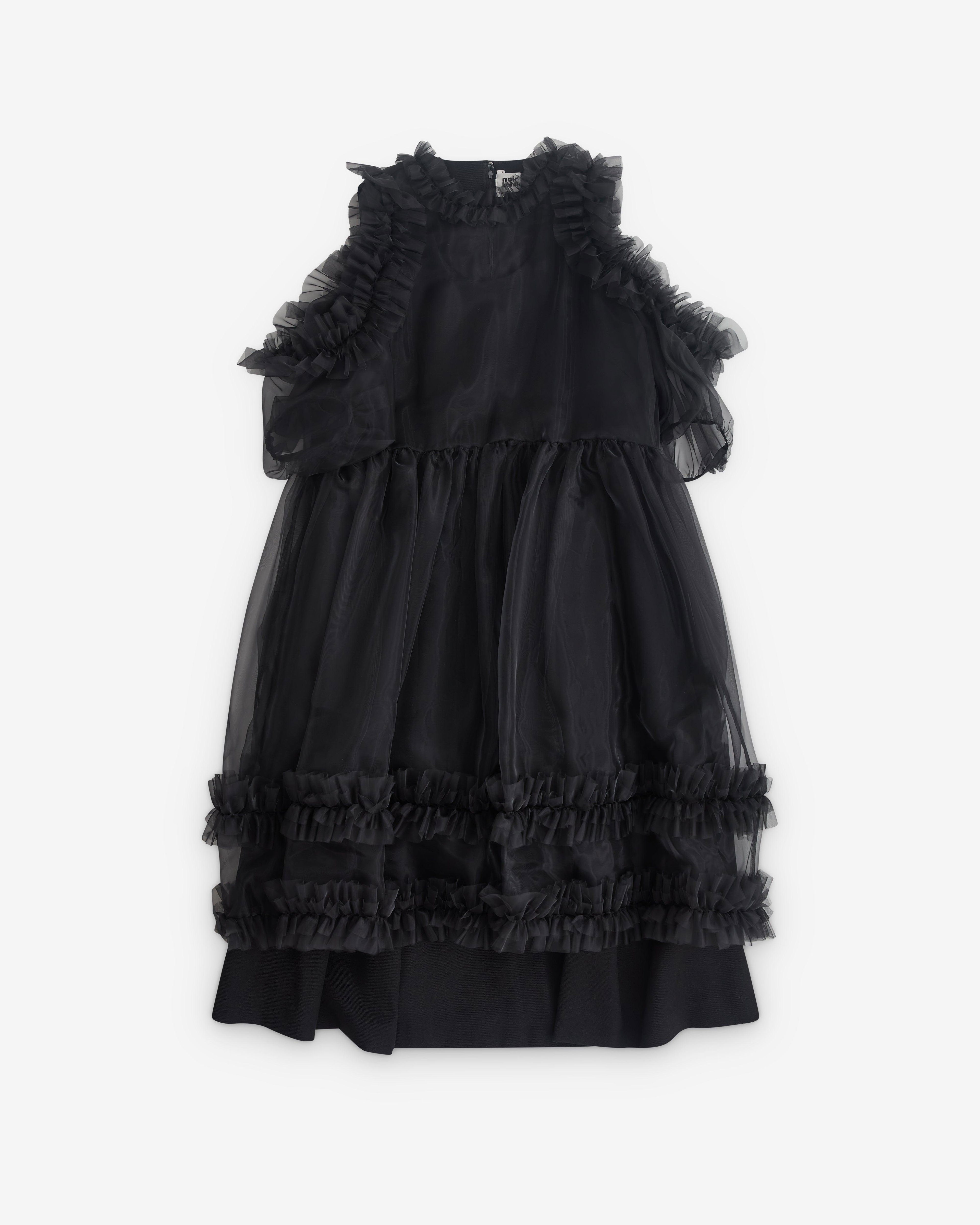 Noir Kei Ninomiya - Women’s Tulle Overlay Dress - (Black) by NOIR KEI NINOMIYA