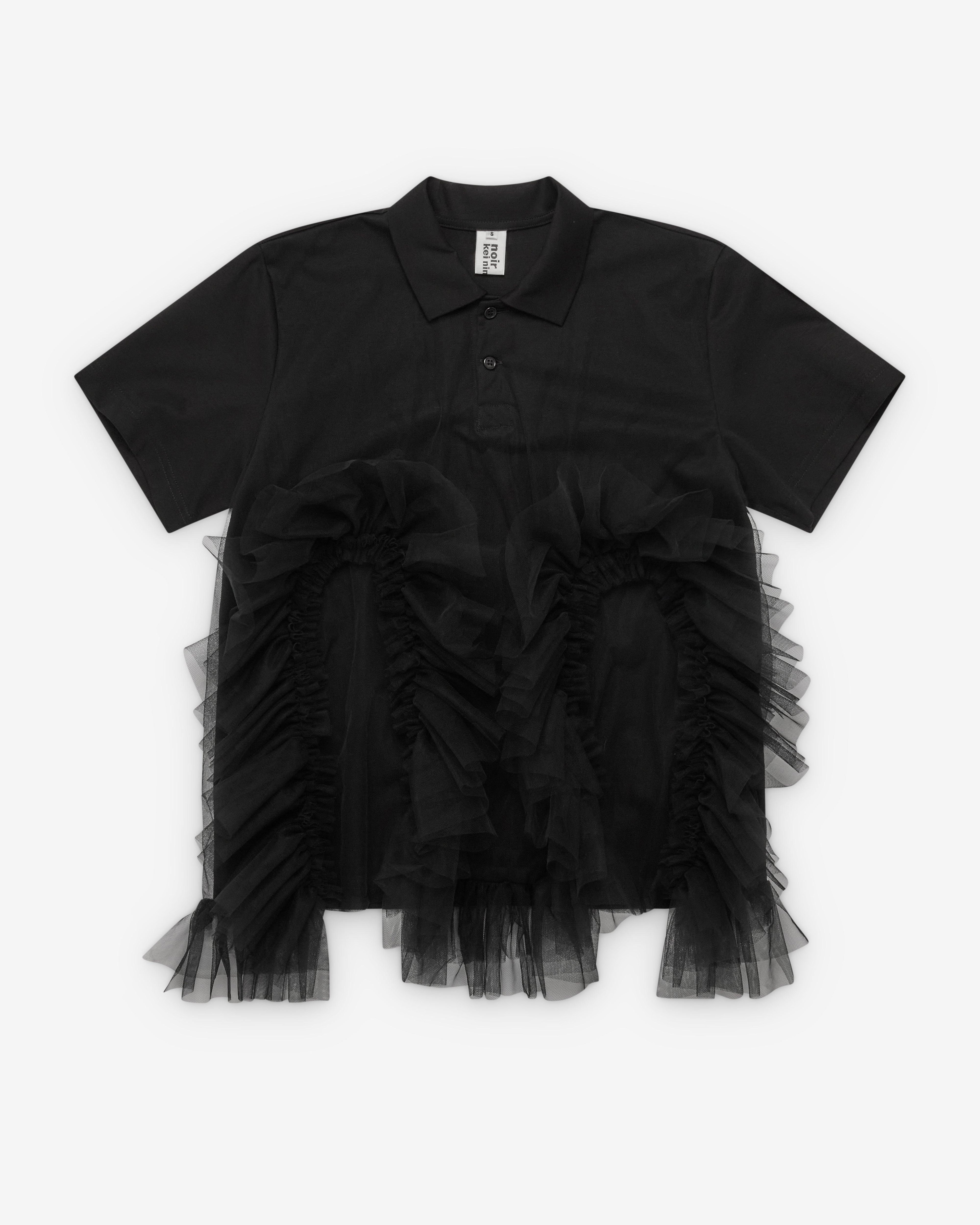 Noir Kei Ninomiya - Women's Tulle Polo Shirt - (Black) by NOIR KEI NINOMIYA