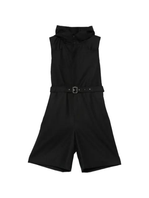 belted hoodied playsuit by NOIR KEI NINOMIYA