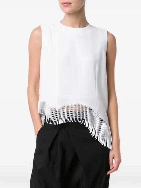 curved fringed hem top by NOIR KEI NINOMIYA