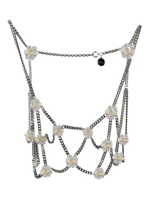 flower-embellished chain top by NOIR KEI NINOMIYA