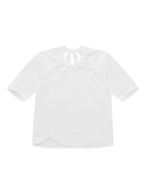 petal-cutout T-shirt by NOIR KEI NINOMIYA