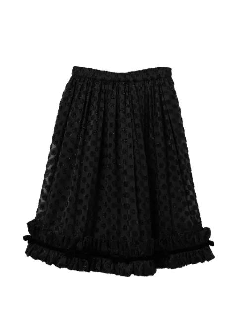 polka-dot ruffled midi skirt by NOIR KEI NINOMIYA