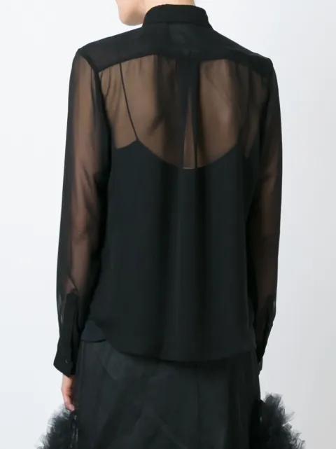 pvc appliqué sheer shirt by NOIR KEI NINOMIYA