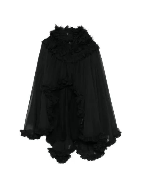 ruffled asymmetric cape by NOIR KEI NINOMIYA