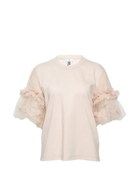 ruffled-sleeve cotton top by NOIR KEI NINOMIYA