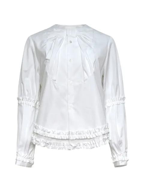 ruffled-trim bow-detail blouse by NOIR KEI NINOMIYA