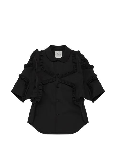 ruffled-trim short-sleeve shirt by NOIR KEI NINOMIYA