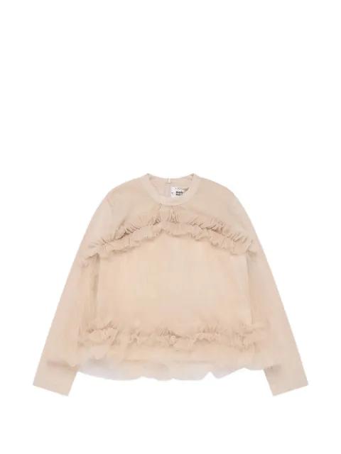 ruffled tulle-panelled top by NOIR KEI NINOMIYA