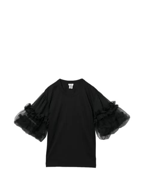 tulle-sleeve T-shirt by NOIR KEI NINOMIYA