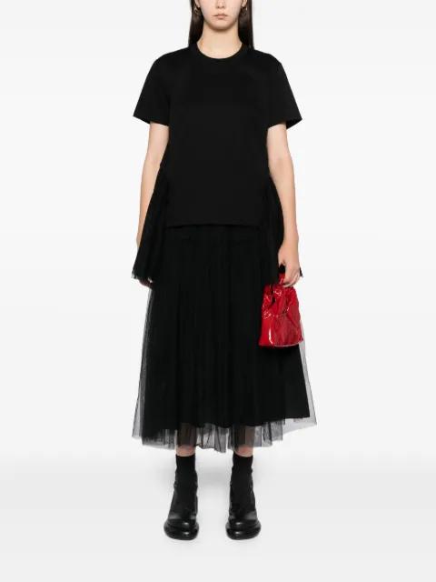 tulle-sleeved T-shirt by NOIR KEI NINOMIYA