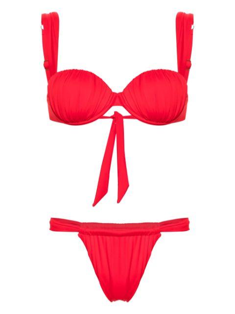 Cheeky ruched bikini set by NOIRE SWIMWEAR