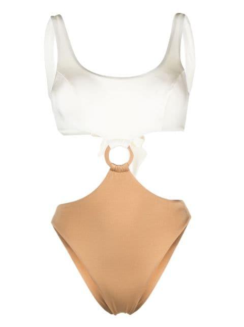 cut-out detailing colour-block swimsuit by NOIRE SWIMWEAR
