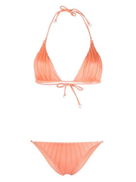 gathered bikini set by NOIRE SWIMWEAR