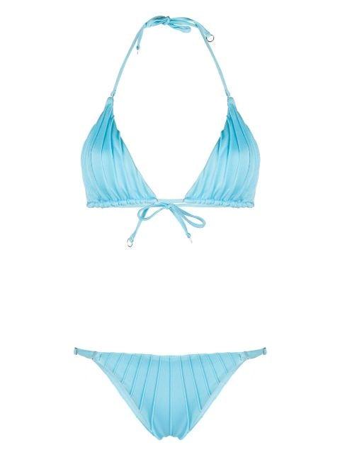 gathered bikini set by NOIRE SWIMWEAR