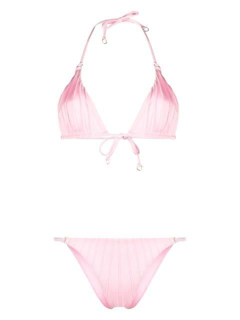 gathered bikini set by NOIRE SWIMWEAR