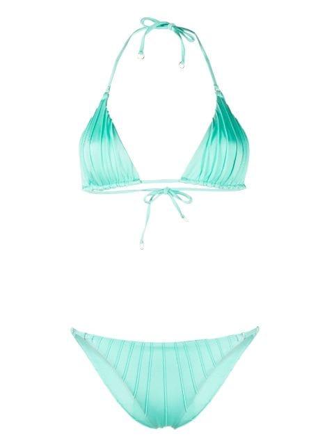 gathered bikini set by NOIRE SWIMWEAR