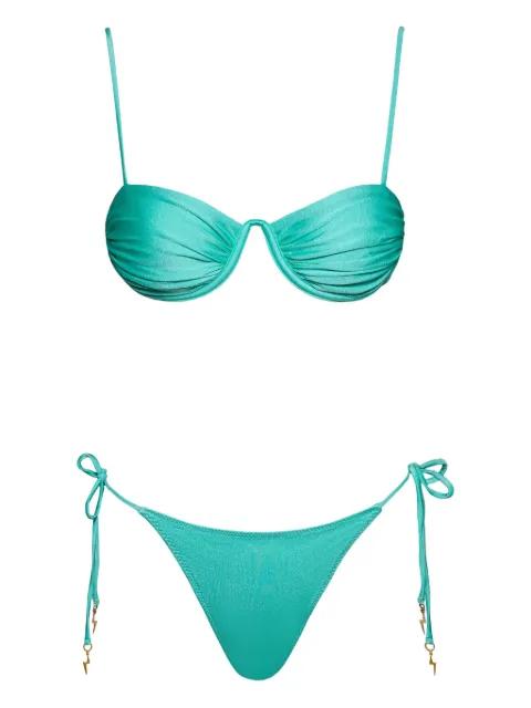 gathered-cup bikini by NOIRE SWIMWEAR