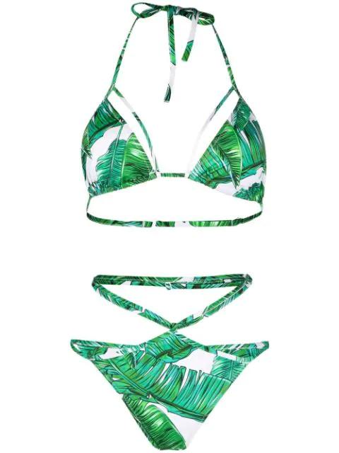 jungle-print Isla bikini by NOIRE SWIMWEAR
