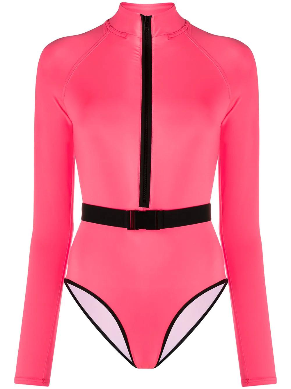 long-sleeve one-piece swimsuit by NOIRE SWIMWEAR