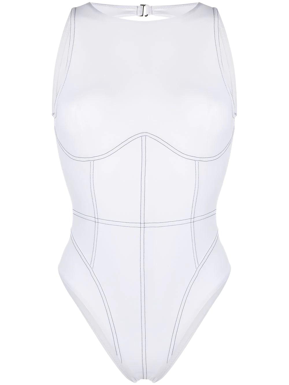 open-back one-piece swimsuit by NOIRE SWIMWEAR