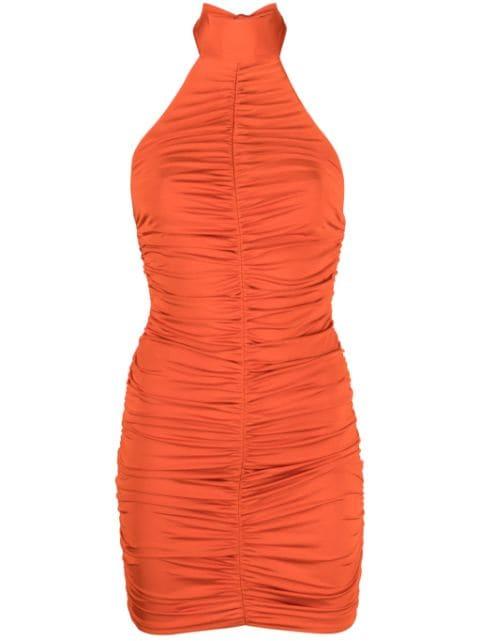 ruched halterneck minidress by NOIRE SWIMWEAR