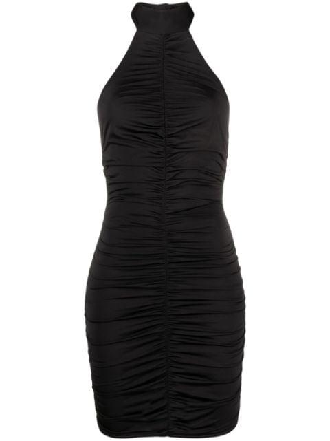 ruched halterneck minidress by NOIRE SWIMWEAR