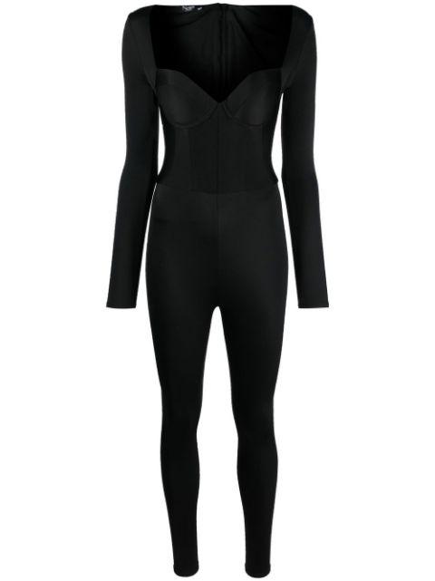 sweetheart-neck stretch jumpsuit by NOIRE SWIMWEAR