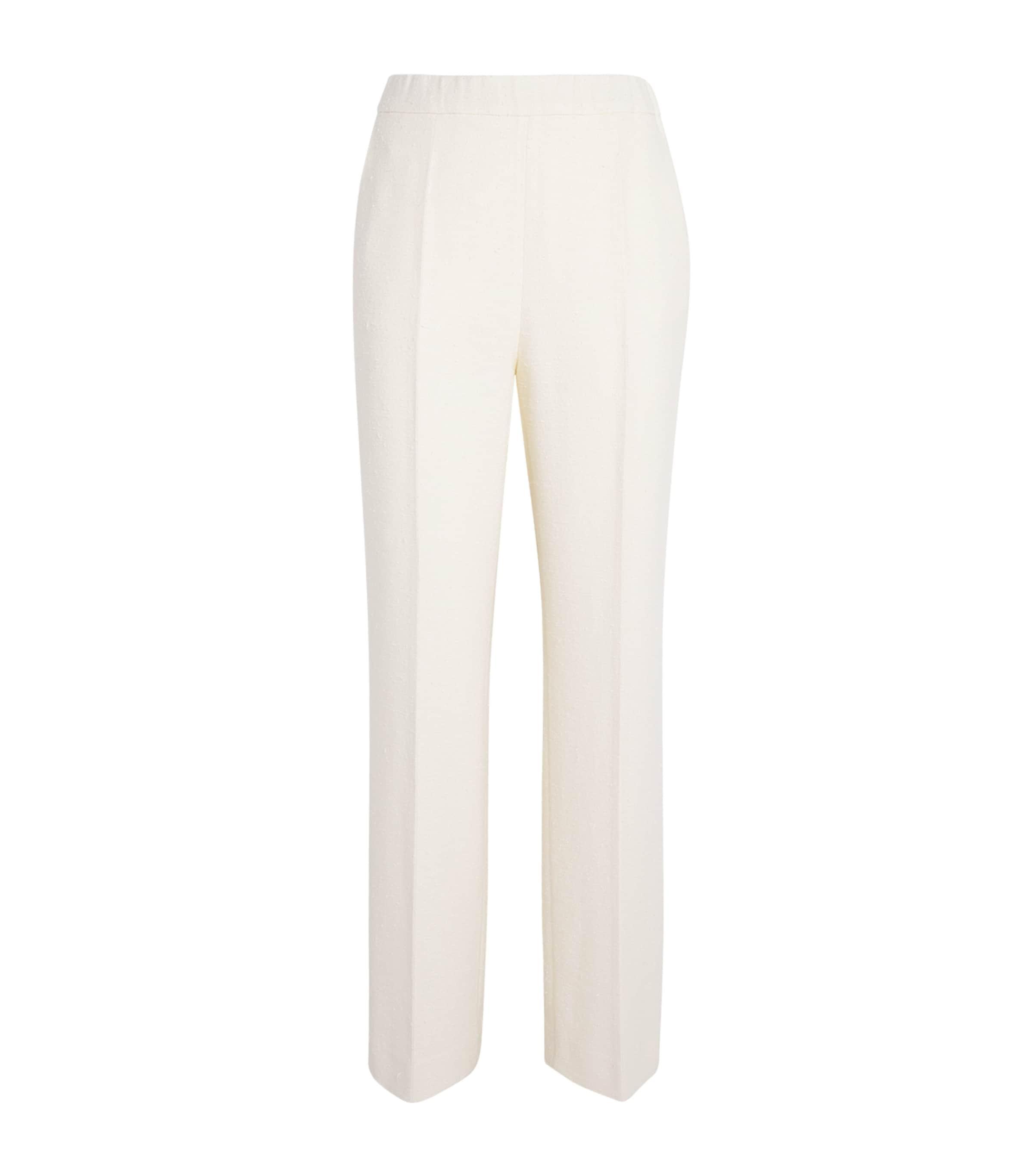 NOMADISSEM Wool-Sik-Linen-Blend Tan Trousers by NOMADISSEM
