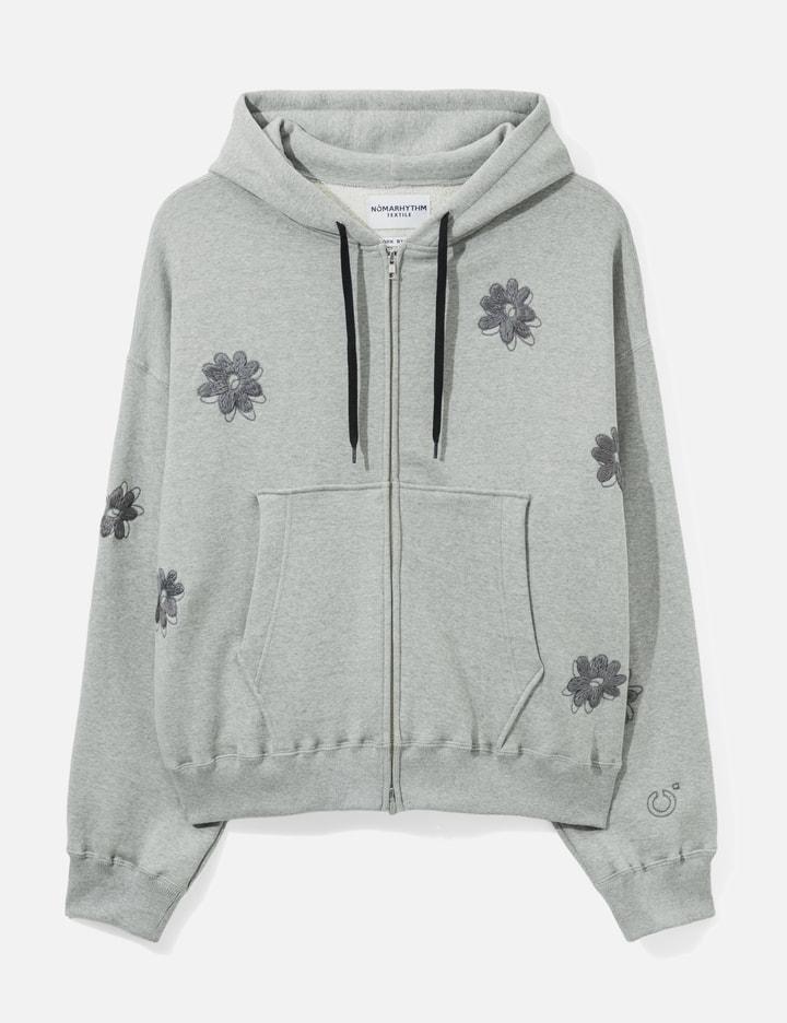 Flower Embroidery Hoodie by NOMARHYTHM TEXTILE
